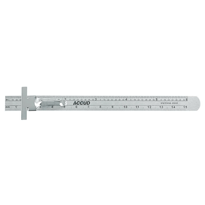 THƯỚC THÉP CÓ KẸP TRƯỢT ACCUD909-11